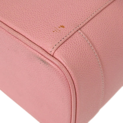 Chanel Pink Calfskin Timeless Vanity Handbag