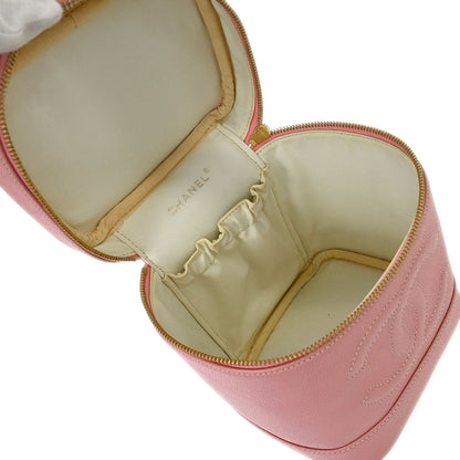 Chanel Pink Calfskin Timeless Vanity Handbag