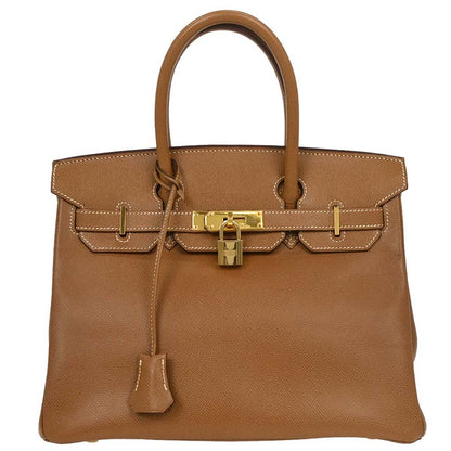 Hermes Gold Courchevel Birkin 30 Handbag