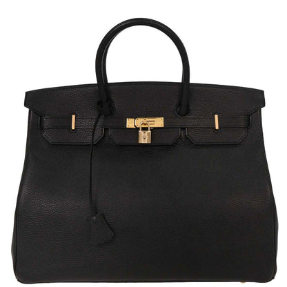 Hermes Black Ardennes Birkin 40 Handbag