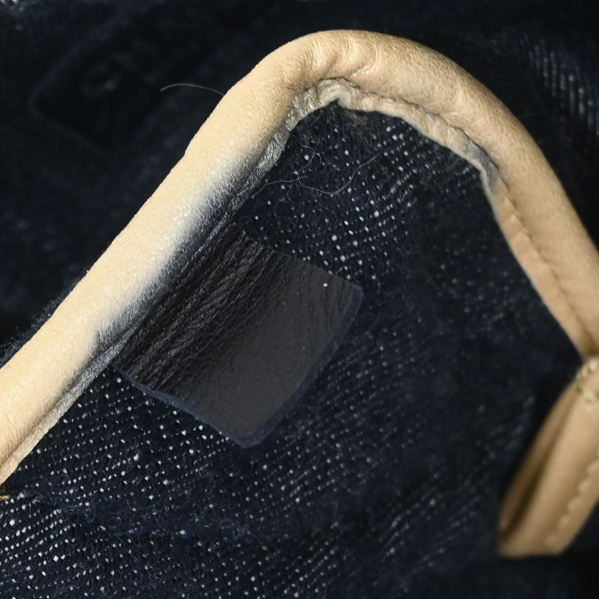 Chanel Navy Sparkling Denim Tote Handbag