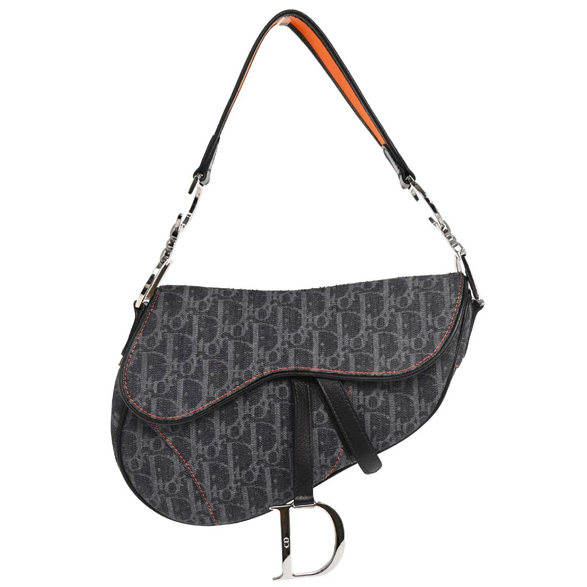 Christian Dior Navy Canvas Flight Trotter Saddle Handbag – AMORE