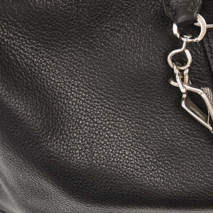 Hermes Black Evergrain Trim 38 Handbag