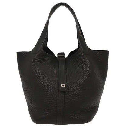 Hermes Black Taurillon Clemence Picotin Lock 18 PM Handbag