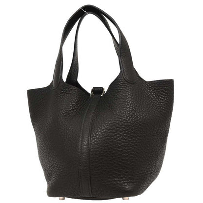 Hermes Black Taurillon Clemence Picotin Lock 18 PM Handbag