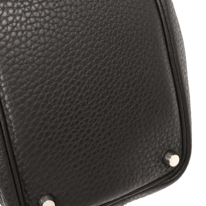 Hermes Black Taurillon Clemence Picotin Lock 18 PM Handbag