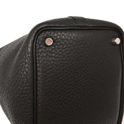 Hermes Black Taurillon Clemence Picotin Lock 18 PM Handbag