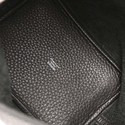 Hermes Black Taurillon Clemence Picotin Lock 18 PM Handbag