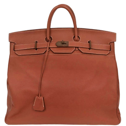 Hermes Brique Togo Haut a Courroies 50 Handbag