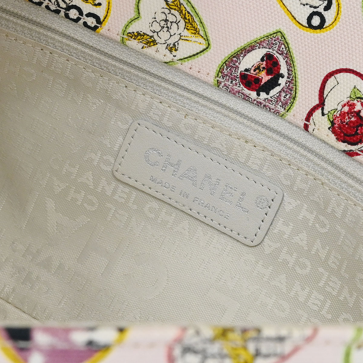 Chanel 2005-2006 Pink Canvas Valentine Chain Shoulder Bag