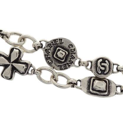 Chanel CC Chain Necklace Pendant Silver 99A