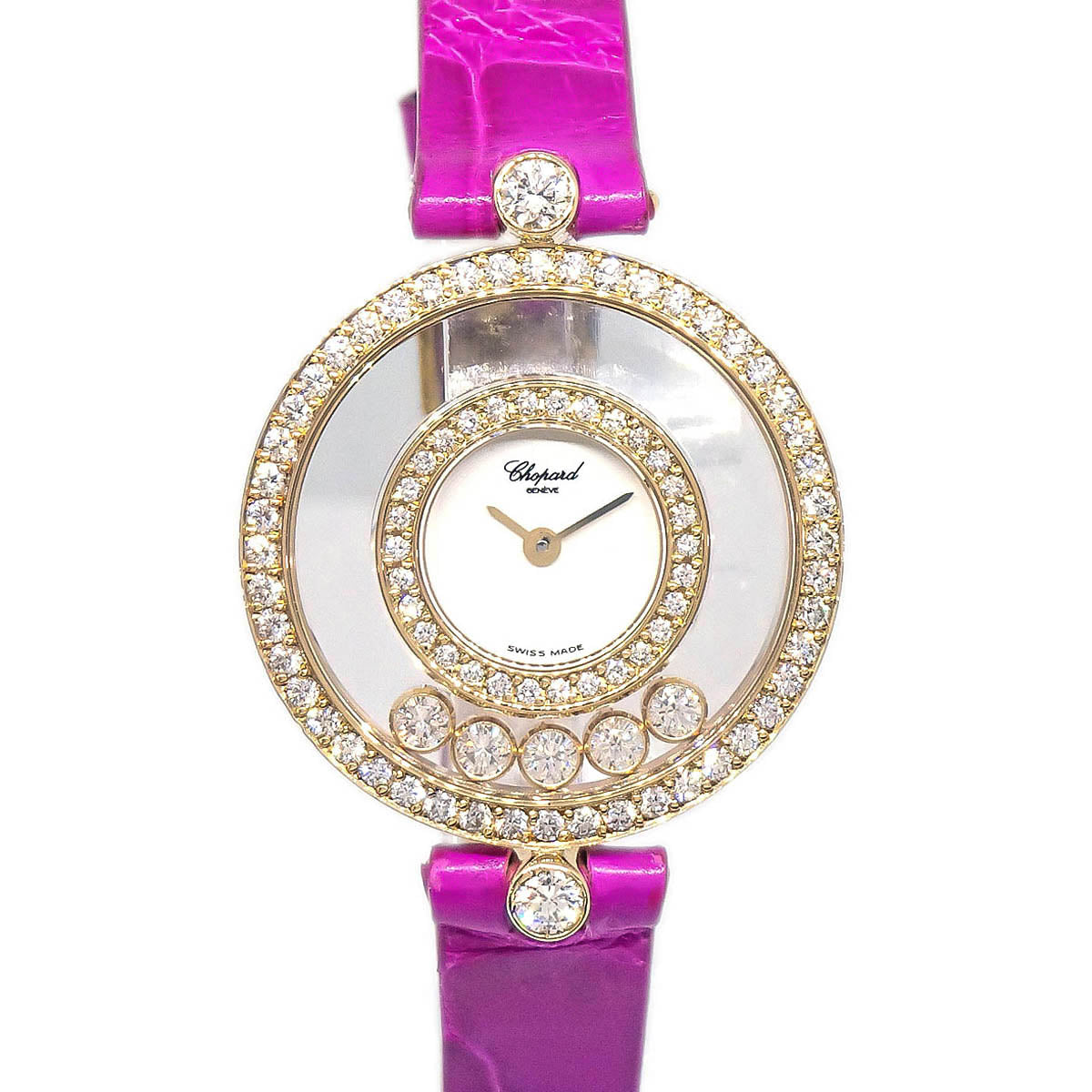 Chopard * Happy Diamonds Ref.20/3957 Quartz Watch 18KYG Diamond