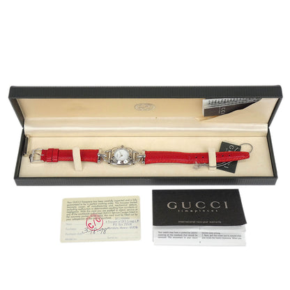 Gucci * 6300L Horsebit Quartz Watch SS Lizard