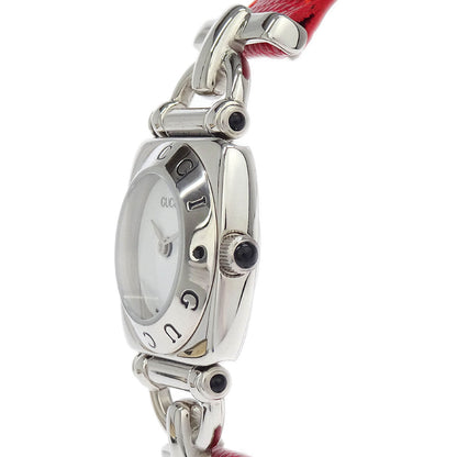 Gucci * 6300L Horsebit Quartz Watch SS Lizard