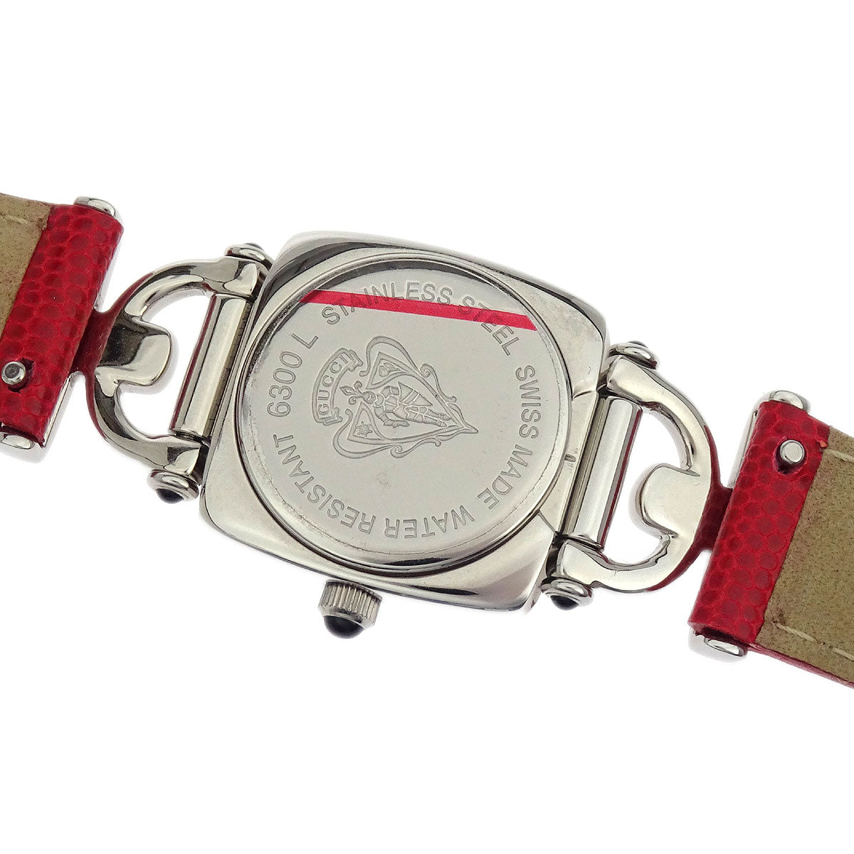 Gucci * 6300L Horsebit Quartz Watch SS Lizard