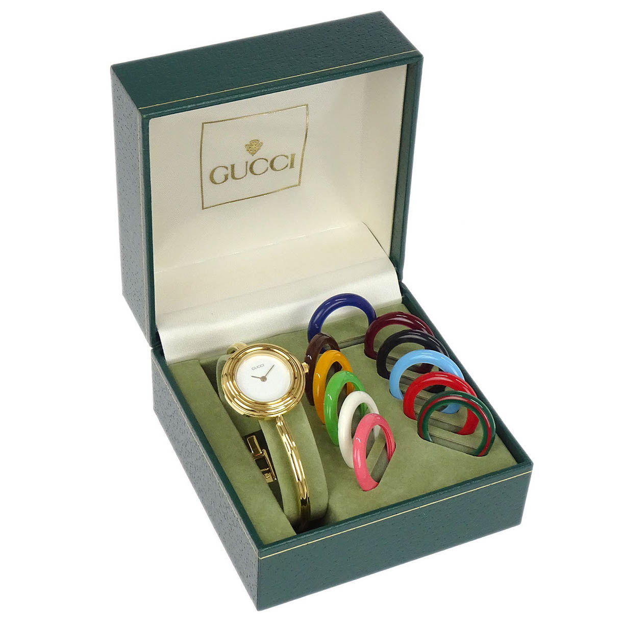 Gucci 11/12.2 Change Bezel Chameleon Quartz Watch SS