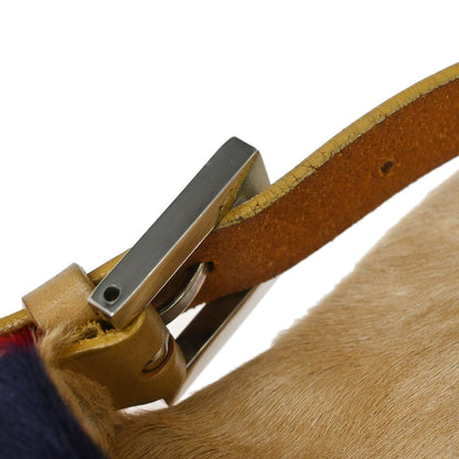Fendi * Beige Pony Hair Baguette Handbag