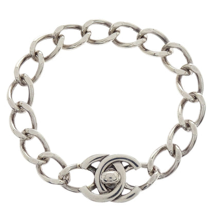 Chanel CC Turnlock Bracelet Silver 96P
