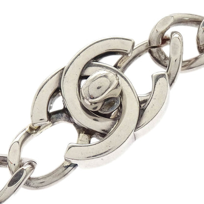 Chanel CC Turnlock Bracelet Silver 96P