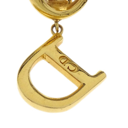 Christian Dior Earrings Clip-On Dangle Gold