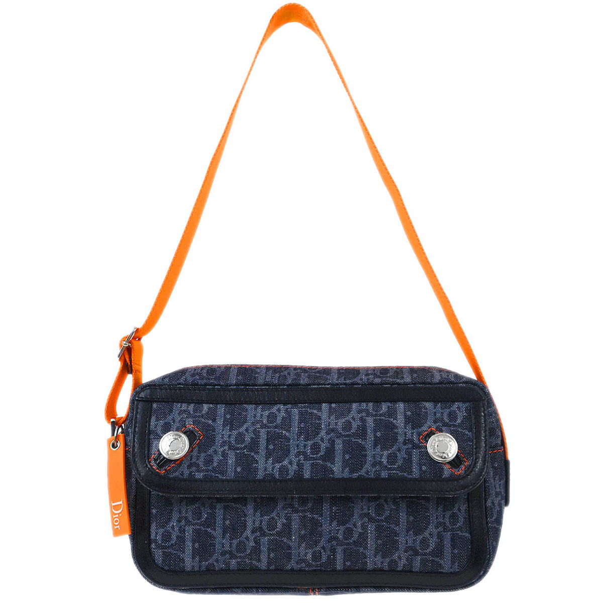 Christian Dior Navy Trotter Flight Handbag