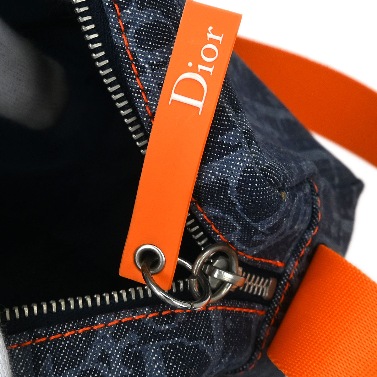 Christian Dior Navy Trotter Flight Handbag