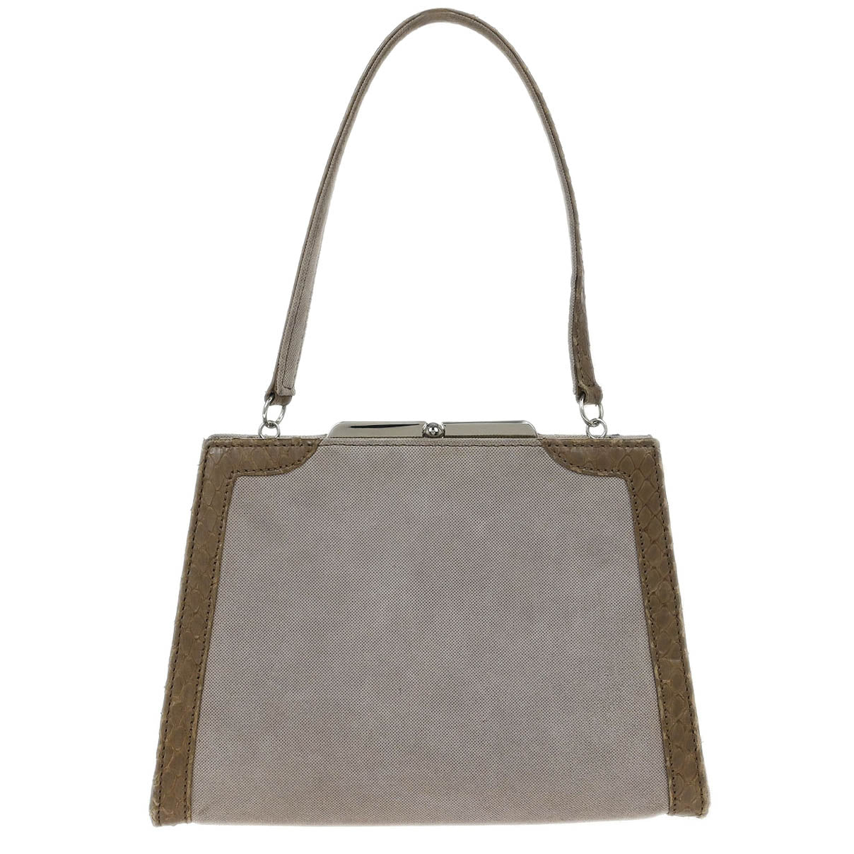 Loewe * Beige Suede Python Handbag