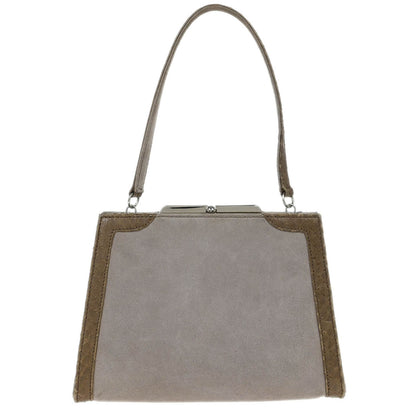 Loewe * Beige Suede Python Handbag