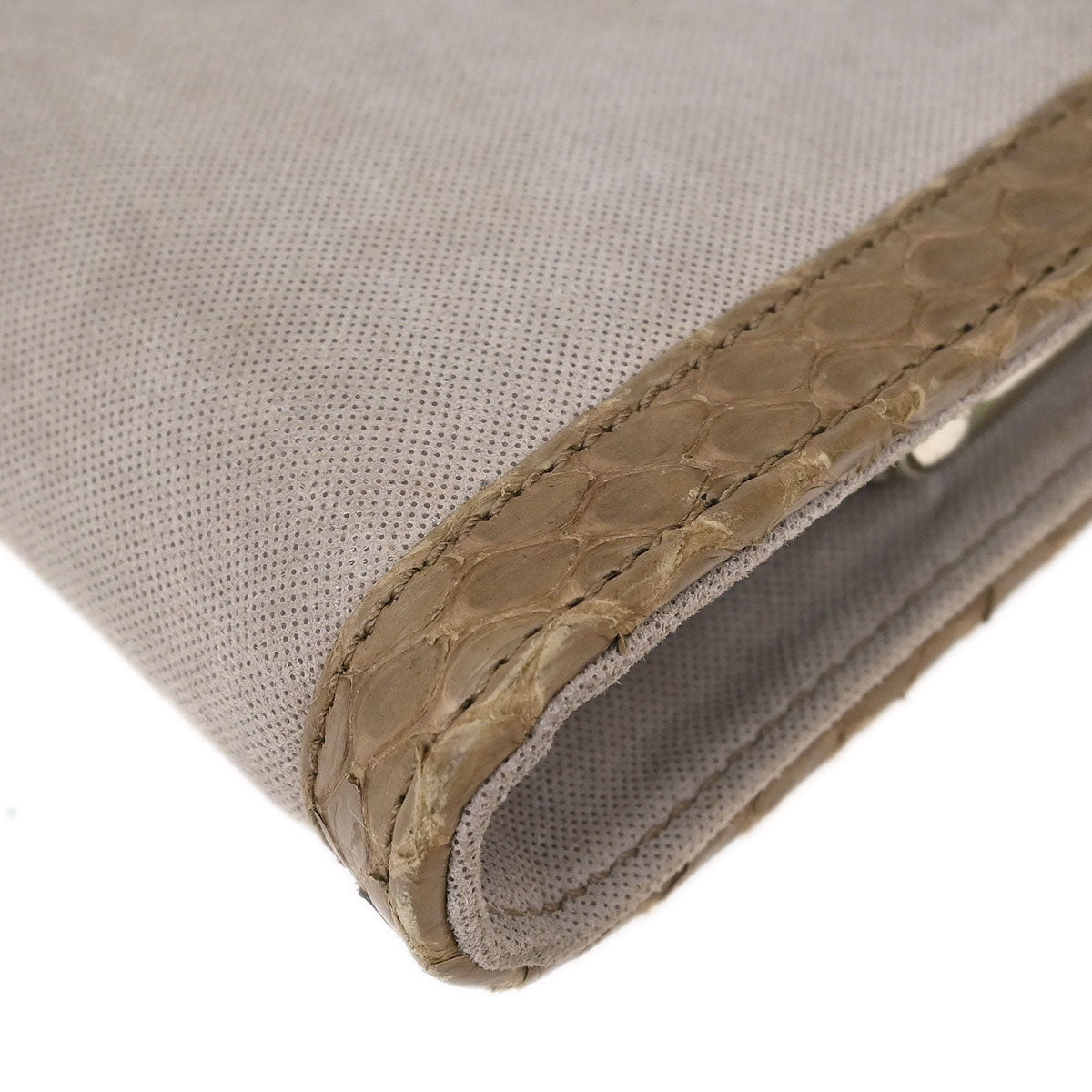 Loewe * Beige Suede Python Handbag