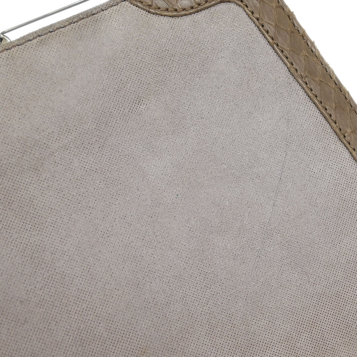 Loewe * Beige Suede Python Handbag