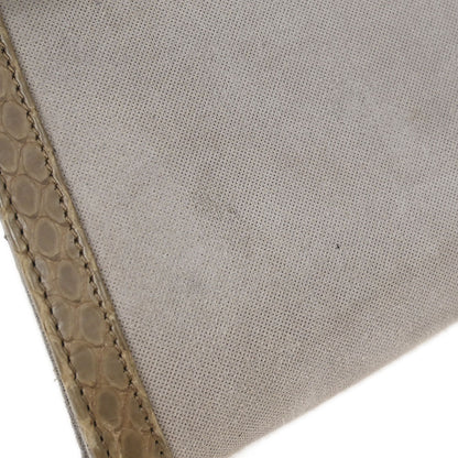 Loewe * Beige Suede Python Handbag