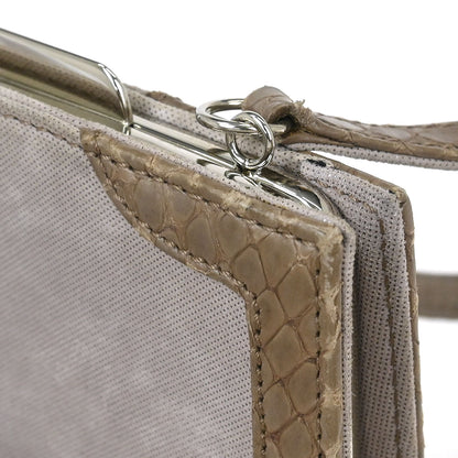Loewe * Beige Suede Python Handbag