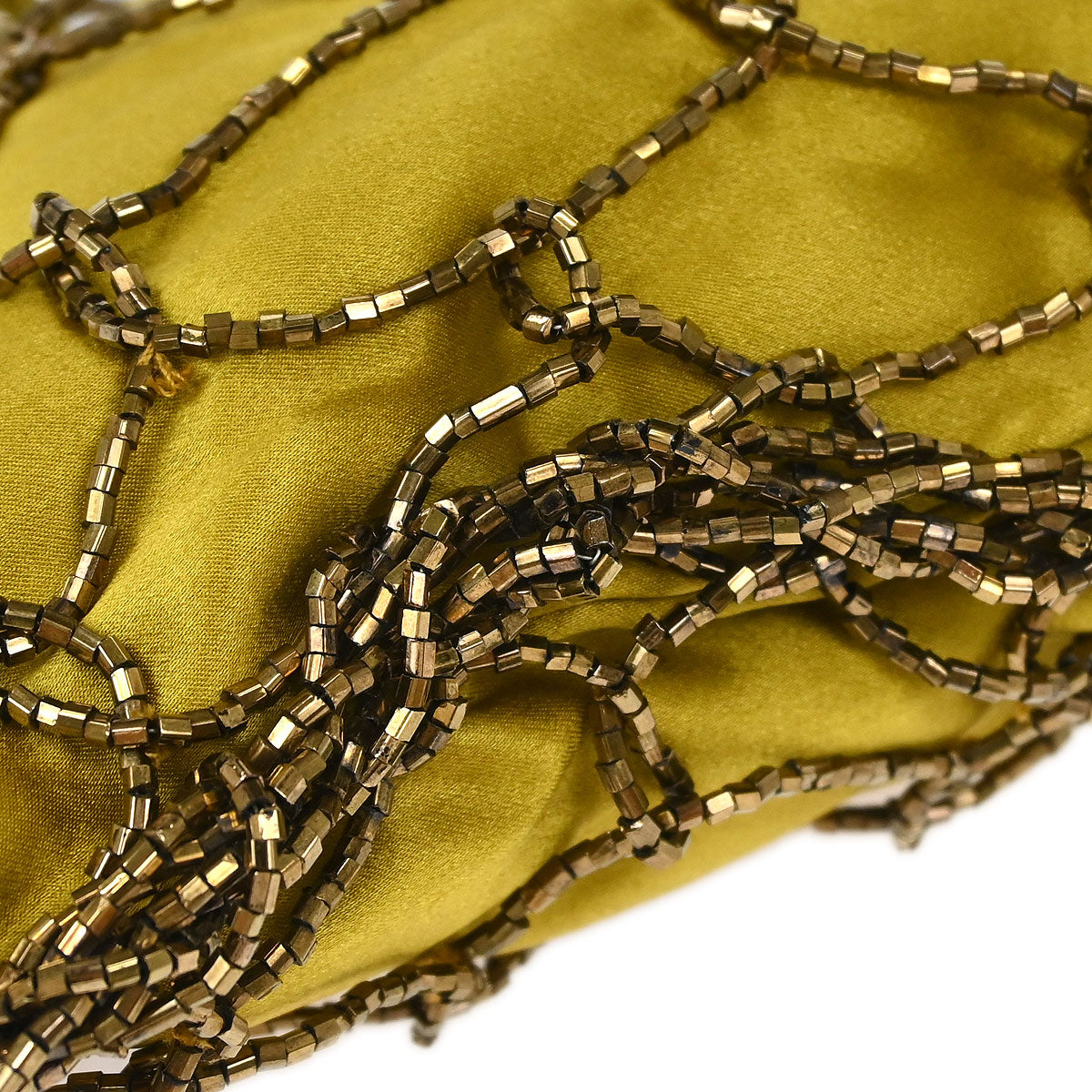 Bottega Veneta Yellow Satin Handbag