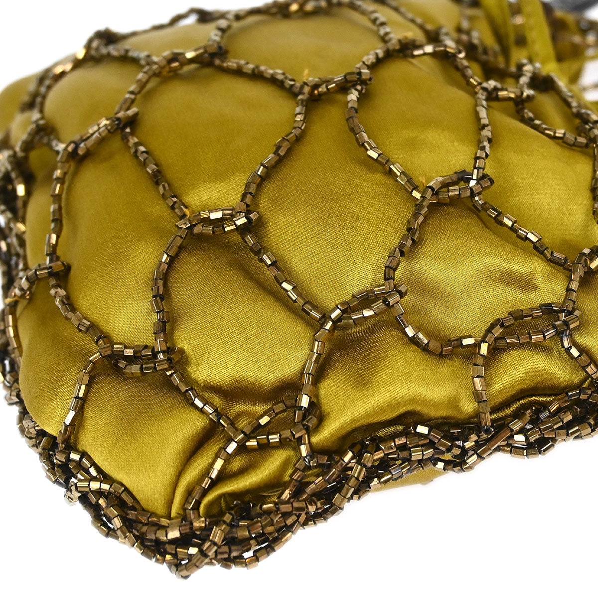 Bottega Veneta Yellow Satin Handbag
