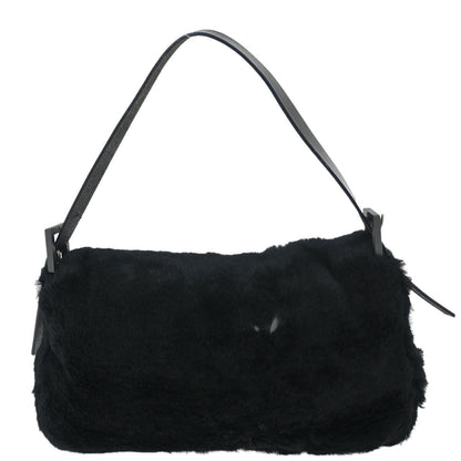Fendi * Black Lapin Fur Baguette Handbag