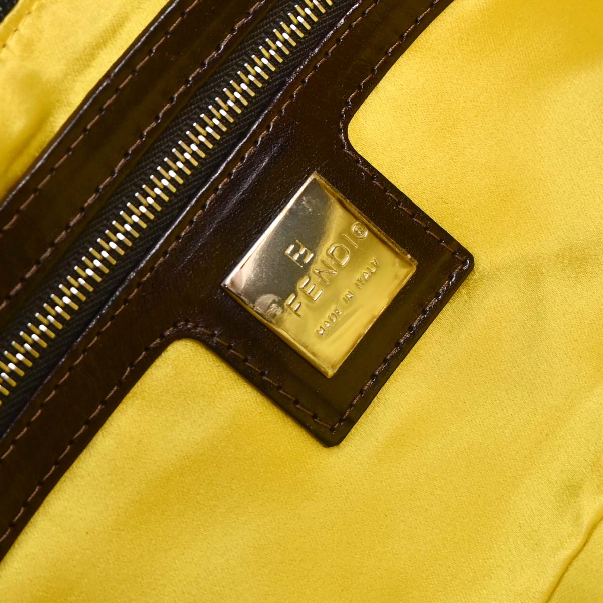 Fendi Blue Denim Beaded Baguette Handbag