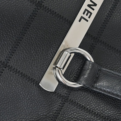 Chanel 2005-2006 Black Calfskin Choco Bar Tote Handbag