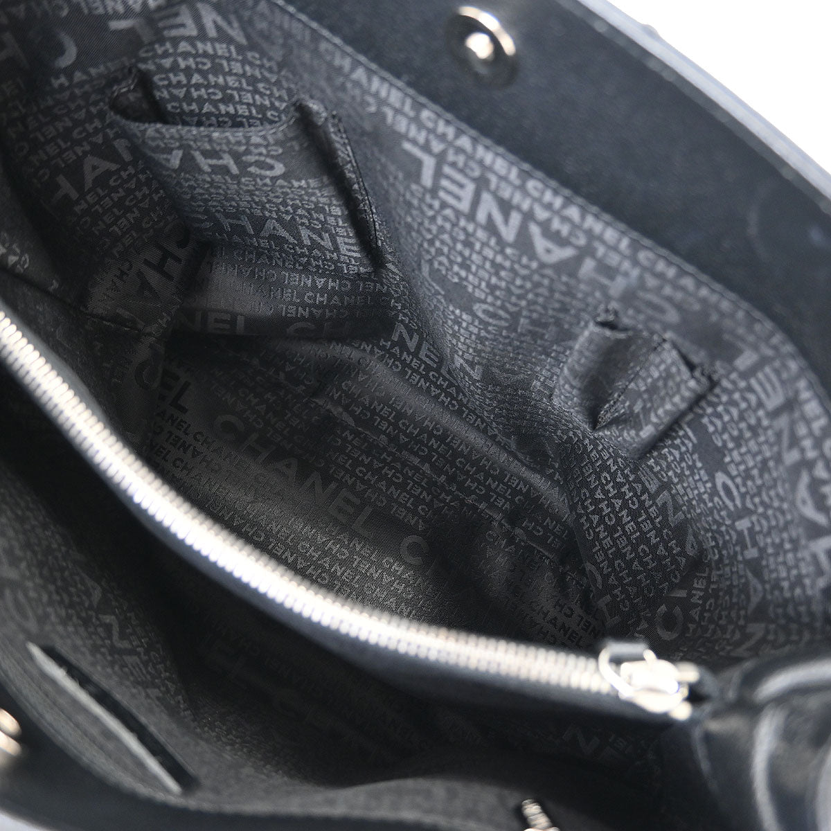 Chanel 2005-2006 Black Calfskin Choco Bar Tote Handbag