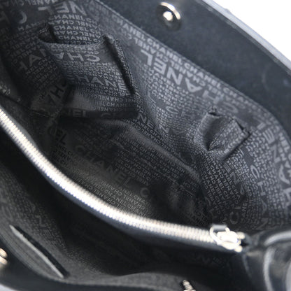 Chanel 2005-2006 Black Calfskin Choco Bar Tote Handbag