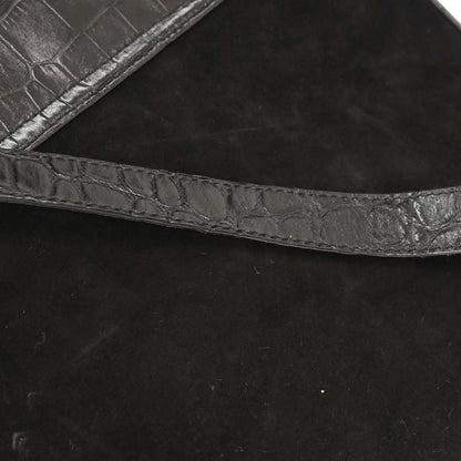 Salvatore Ferragamo Black Gancini Shoulder Bag