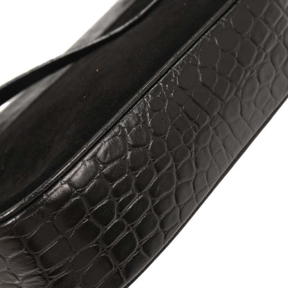 Salvatore Ferragamo Black Gancini Shoulder Bag