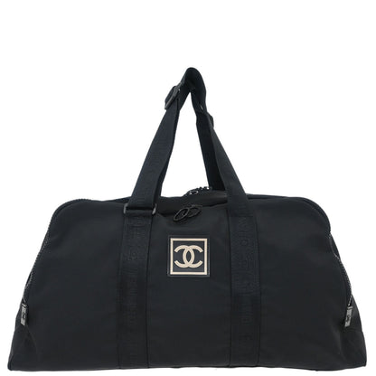 Chanel Black Nylon Sport Line Duffle Gym Handbag