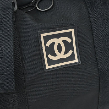 Chanel Black Nylon Sport Line Duffle Gym Handbag