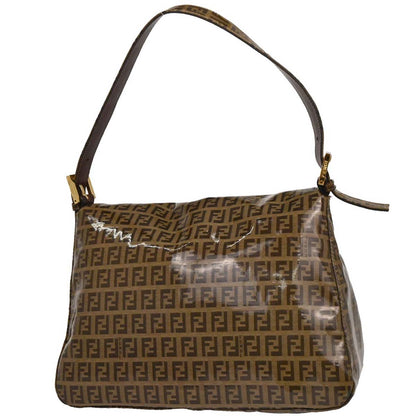 Fendi Brown PVC Zucchino Mamma Baguette Handbag