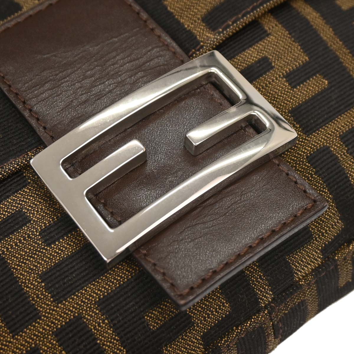 Fendi Brown Zucca Baguette Handbag