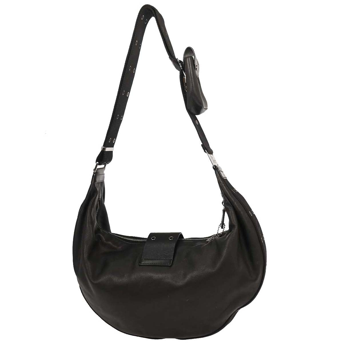 Christian Dior Black Leather Street Chic Shoulder Bag