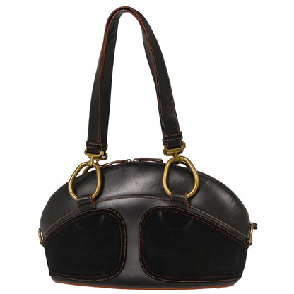 Loewe Black Leather Suede Handbag