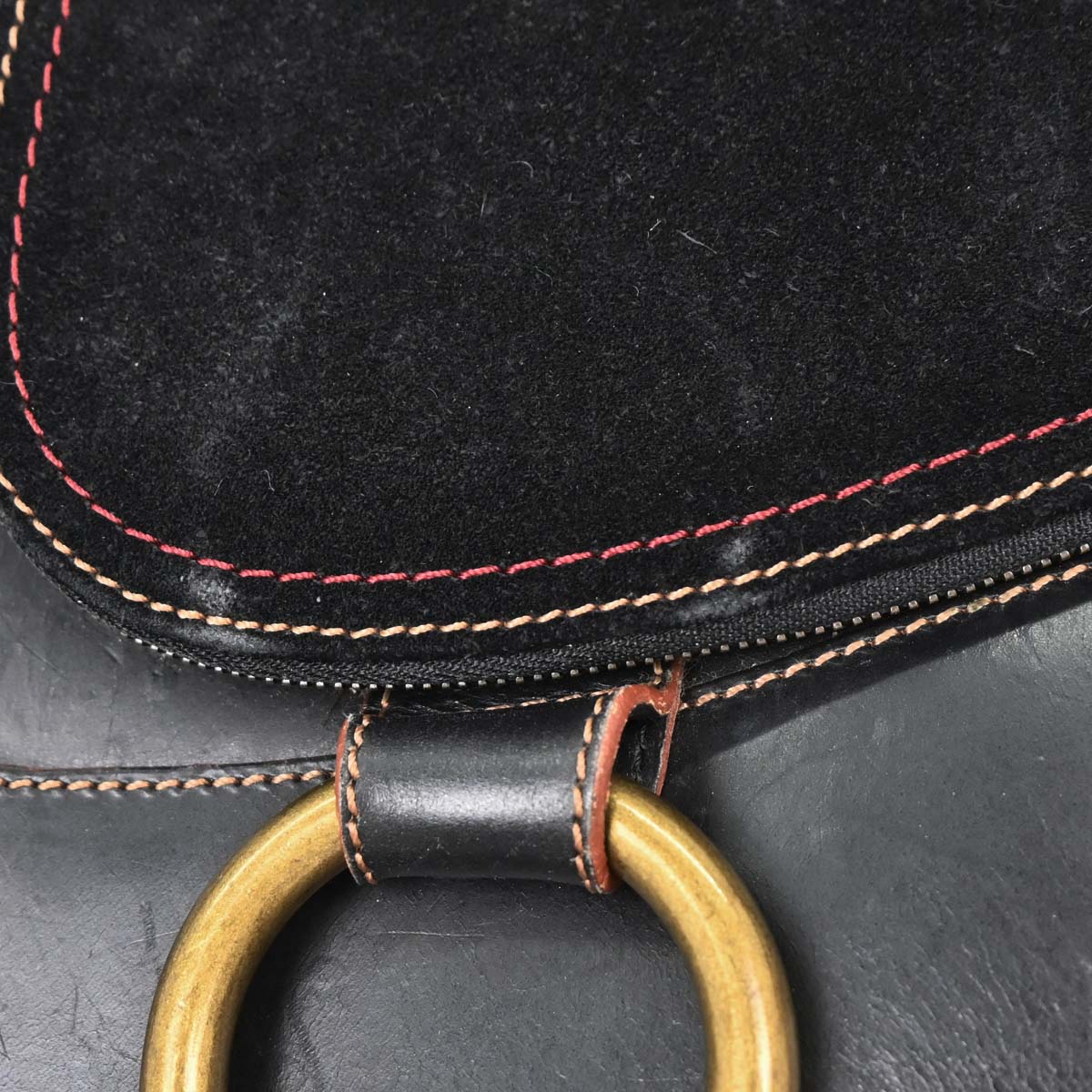 Loewe Black Leather Suede Handbag