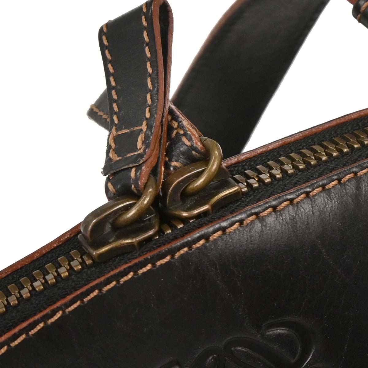 Loewe Black Leather Suede Handbag