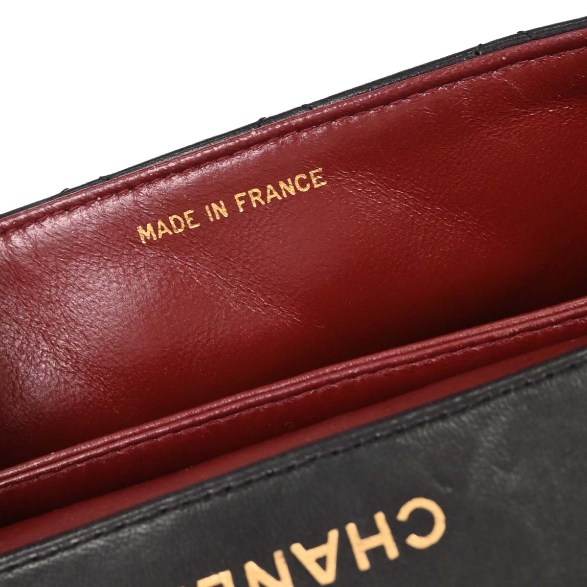 Chanel 1989-1991 Black Lambskin Turnlock Full Flap Chain Shoulder Bag